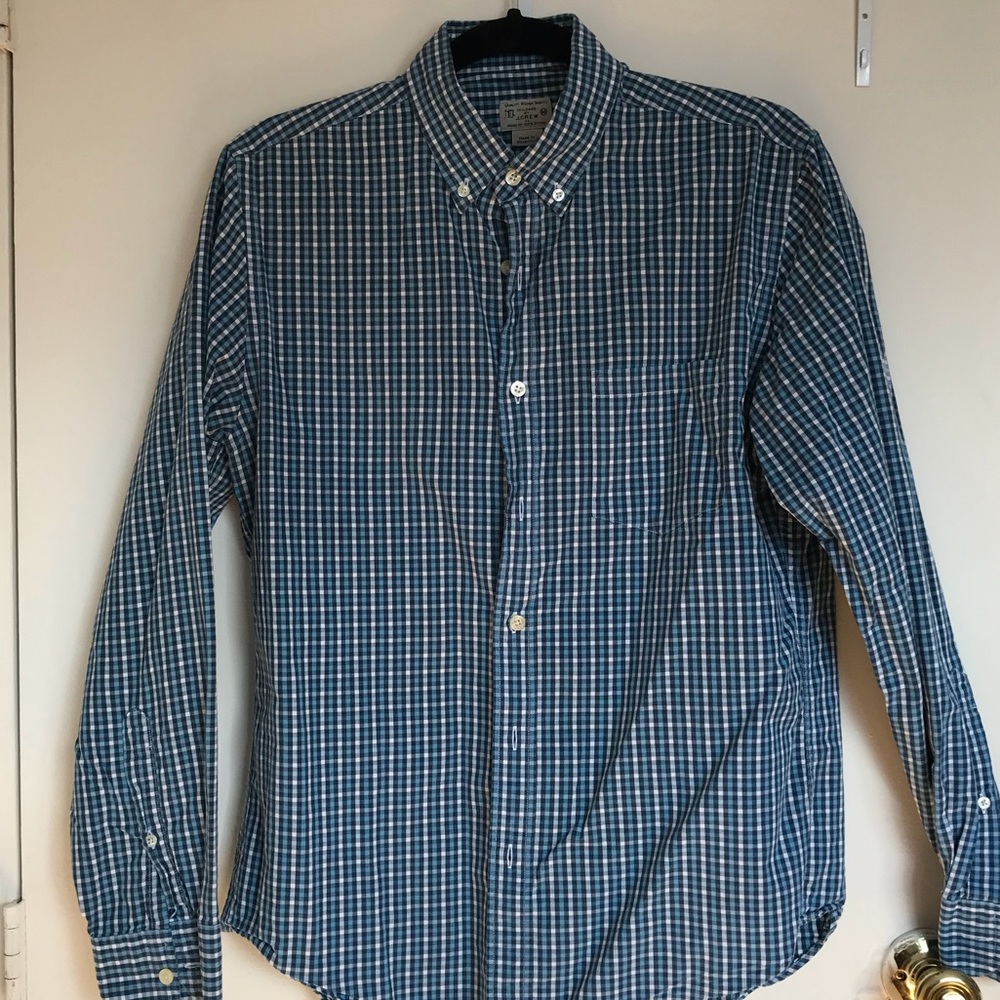 J.Crew Blue Checked Button Down